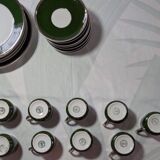 Antique service 31 pieces – S.P.M. Walküre Bavaria – Empire Green & lace