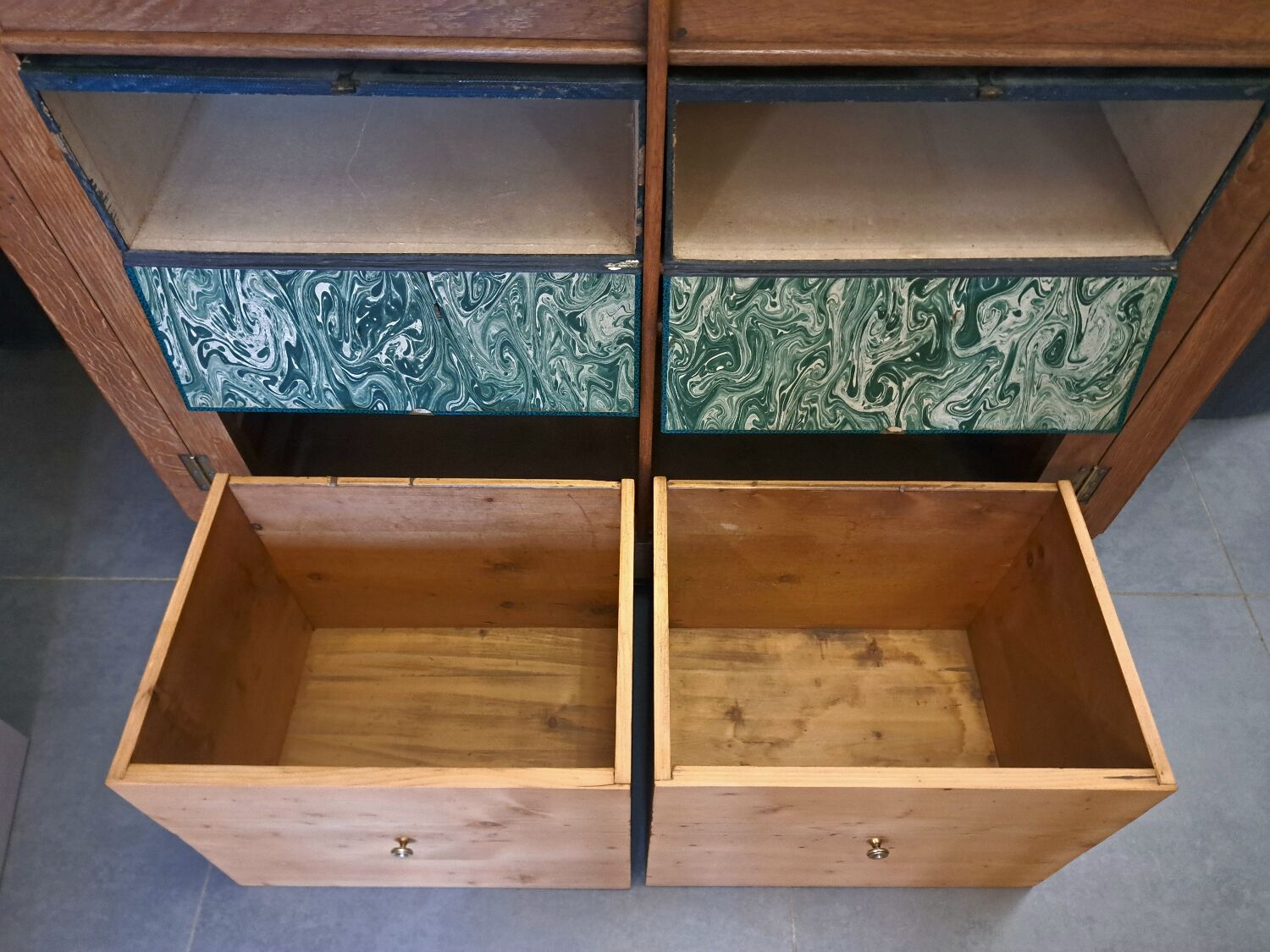 Cartonnier de notaire Art Déco en chêne