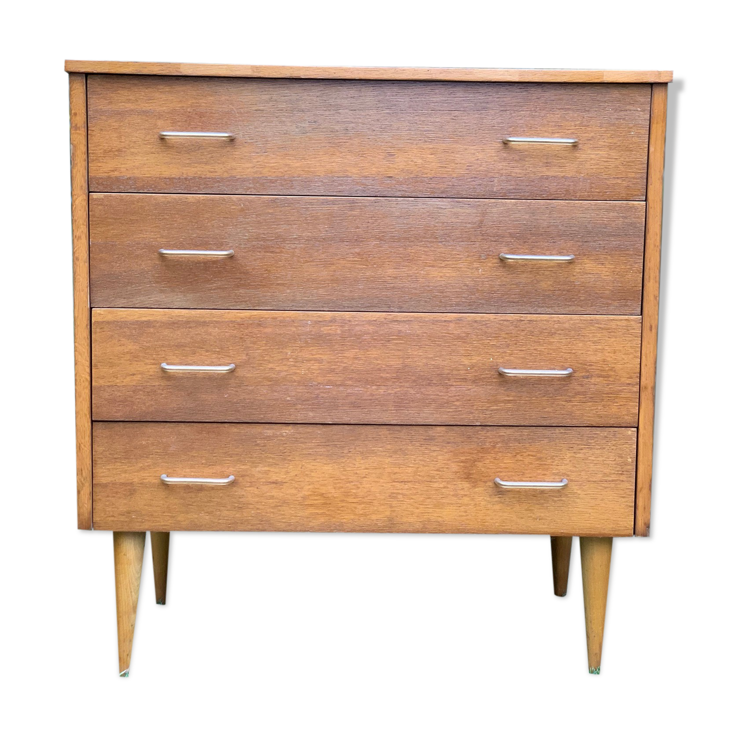 Vintage chest of drawers  4 wooden drawers