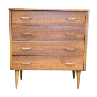 Vintage chest of drawers  4 wooden drawers