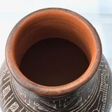Handmade earthen vase