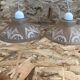 Old pair suspension vianne molded glass + decor + vintage white thread