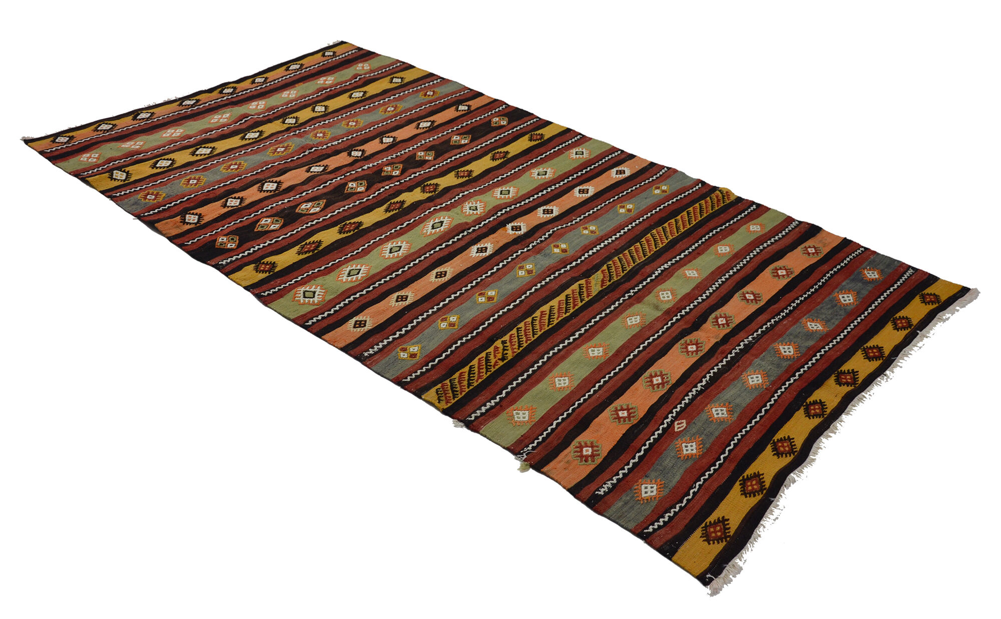 Anatolian handmade kilim rug 296 cm x 160 cm