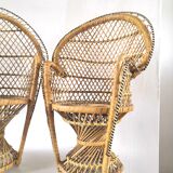Pair of Emmanuelle armchairs for doll design 70s