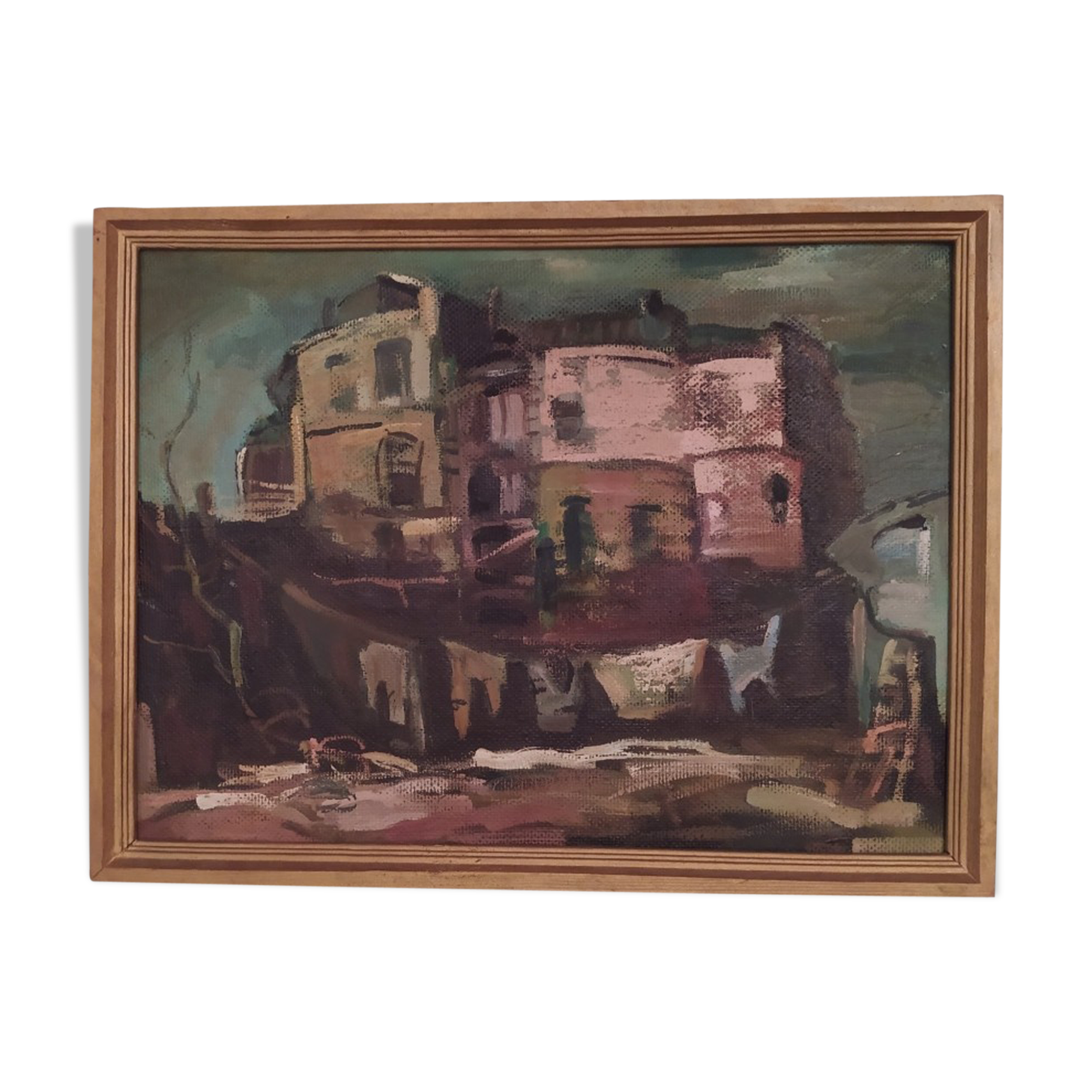 Painting landscape painting of Siauliai in Lithuania
