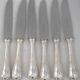 Christofle Marly, 6 dessert knives, for dessert and cheese, silver-plated metal.