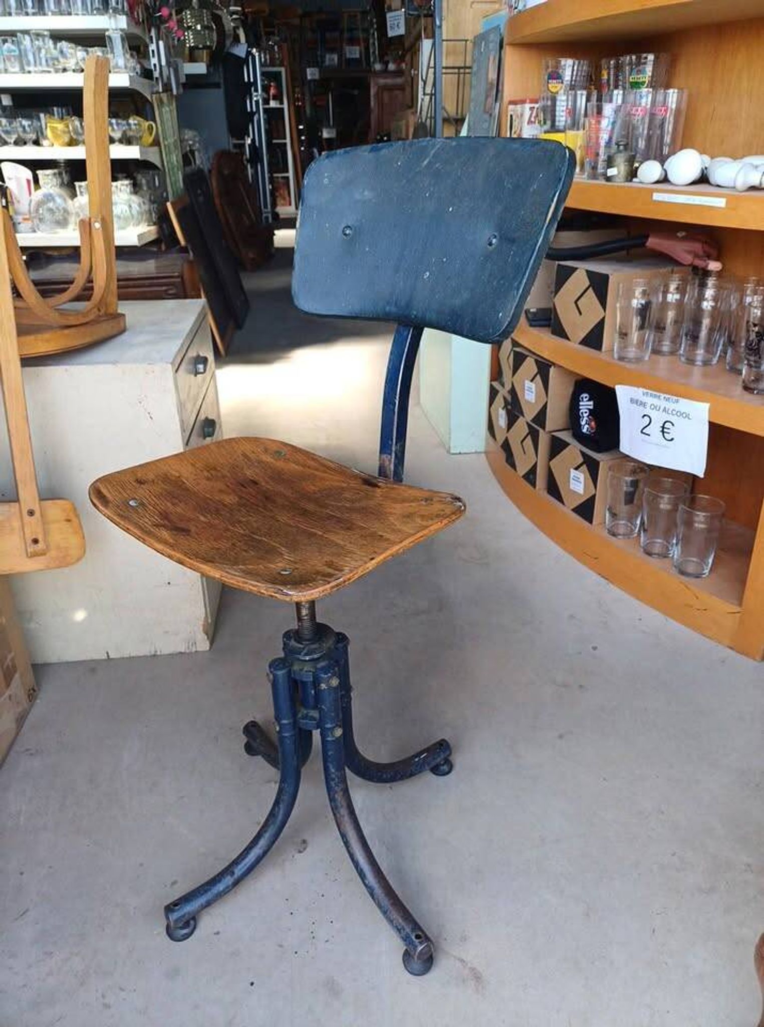 Antique postman's chair from Bienne, 1940/50