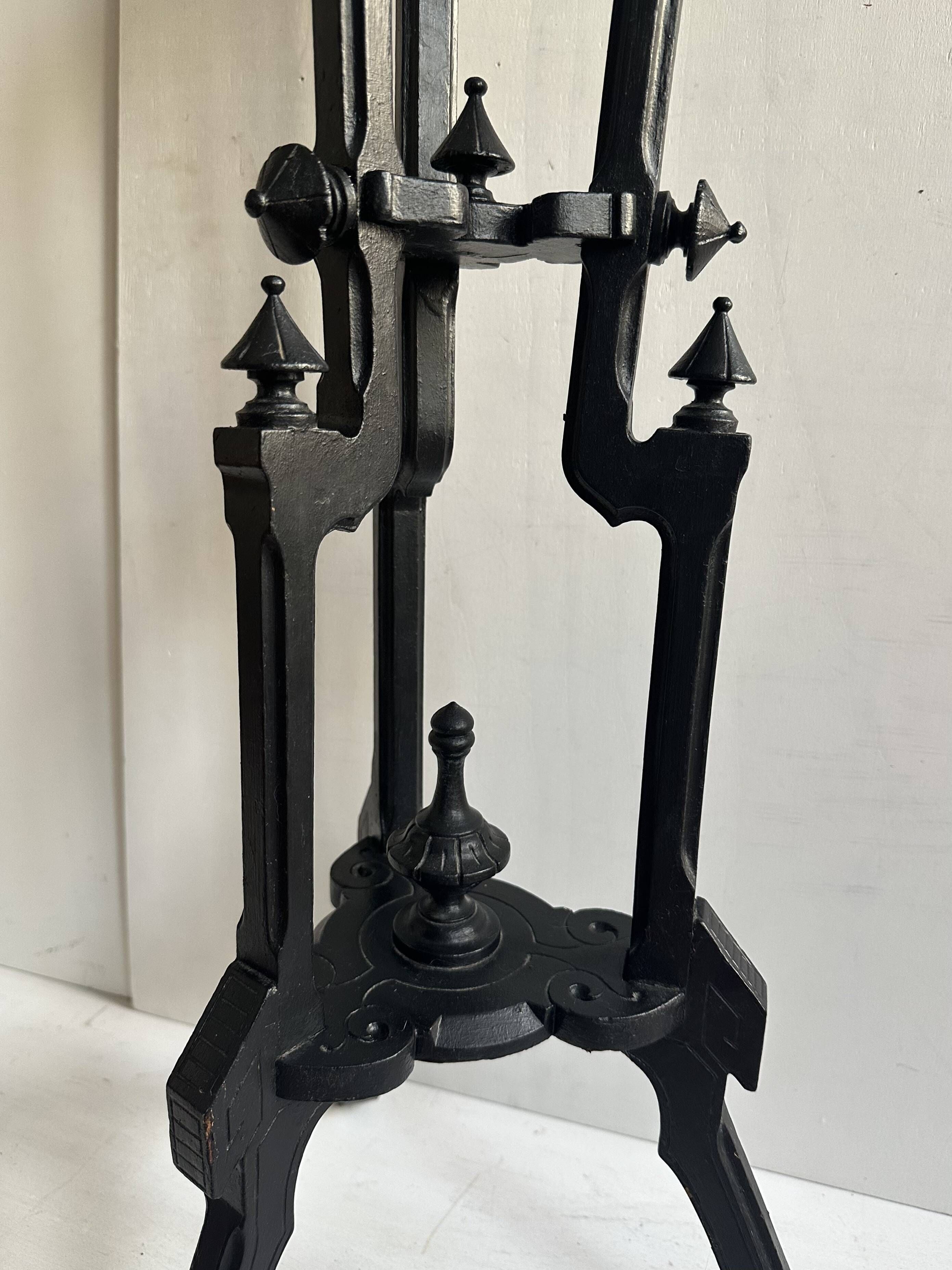 Napoleon III stool in blackened carved wood, 19th century