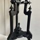 Napoleon III stool in blackened carved wood, 19th century