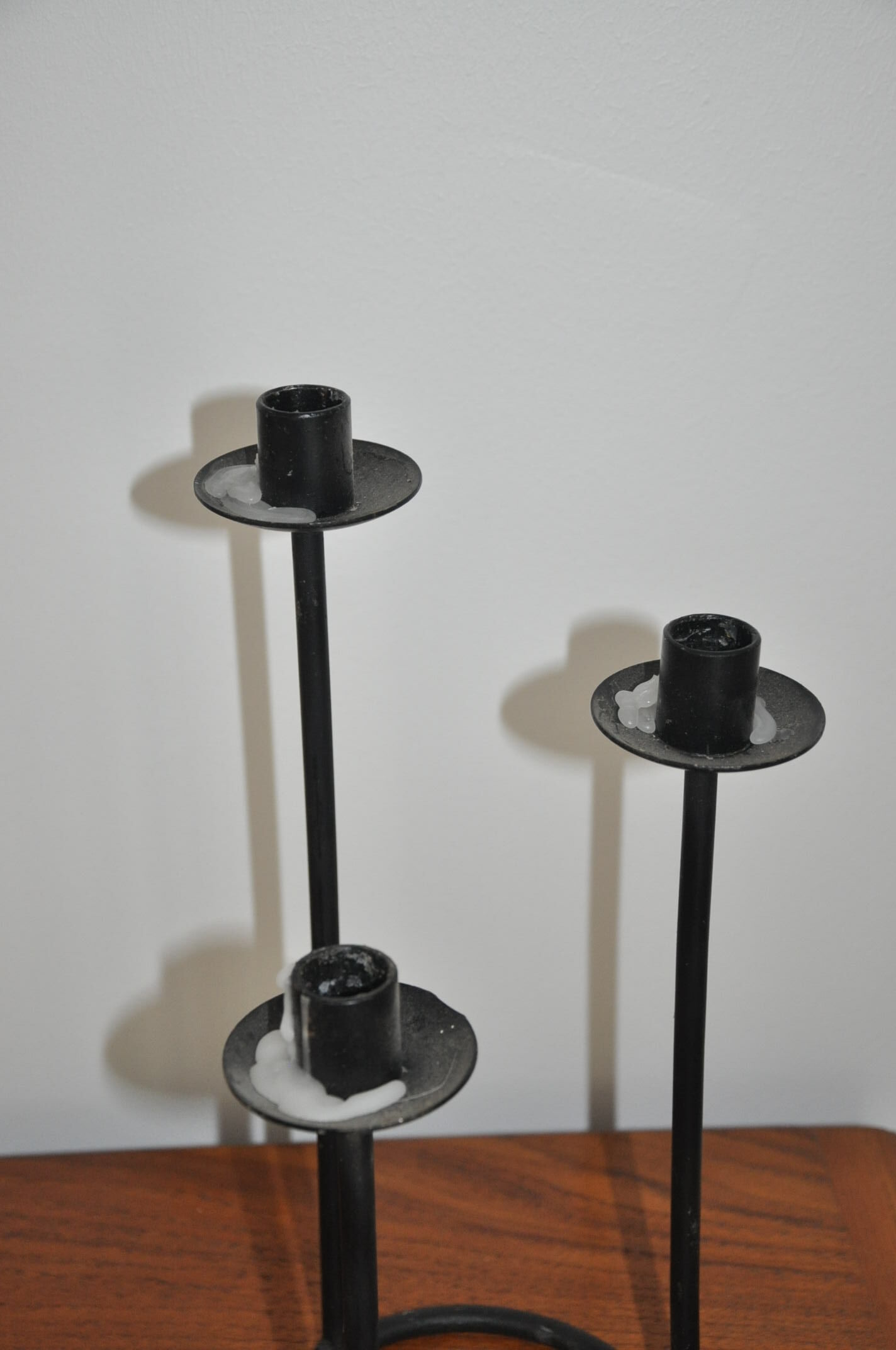 Bougeoir, candlestick 3 Scandinavian metal lights
