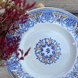 5 assiettes plates Longwy Rouennais