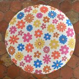 Pair of vintage wooden stools - vintage flower