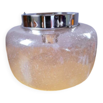 Space age wall or ceiling light in bubble glass from the 1970s.