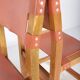Set de 6 chaises en orme et cuir édition Maison Regain