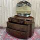 English hairdresser Art Deco walnut