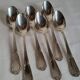 6 Small Silver-Plated Metal Spoons Boulenger Dessert Cutlery