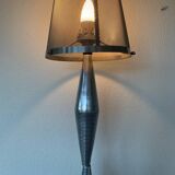 Large table lamp (108cm) designed by Kovacs and Sonneman for Escapade Paris vintage from the 80s in metal and chrome.