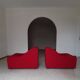 Pair of chromatic swivel armchairs by Kwok Hoi Chan, Steiner