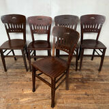 Series of 4 vintage Luterma bistro chairs 1920-1930