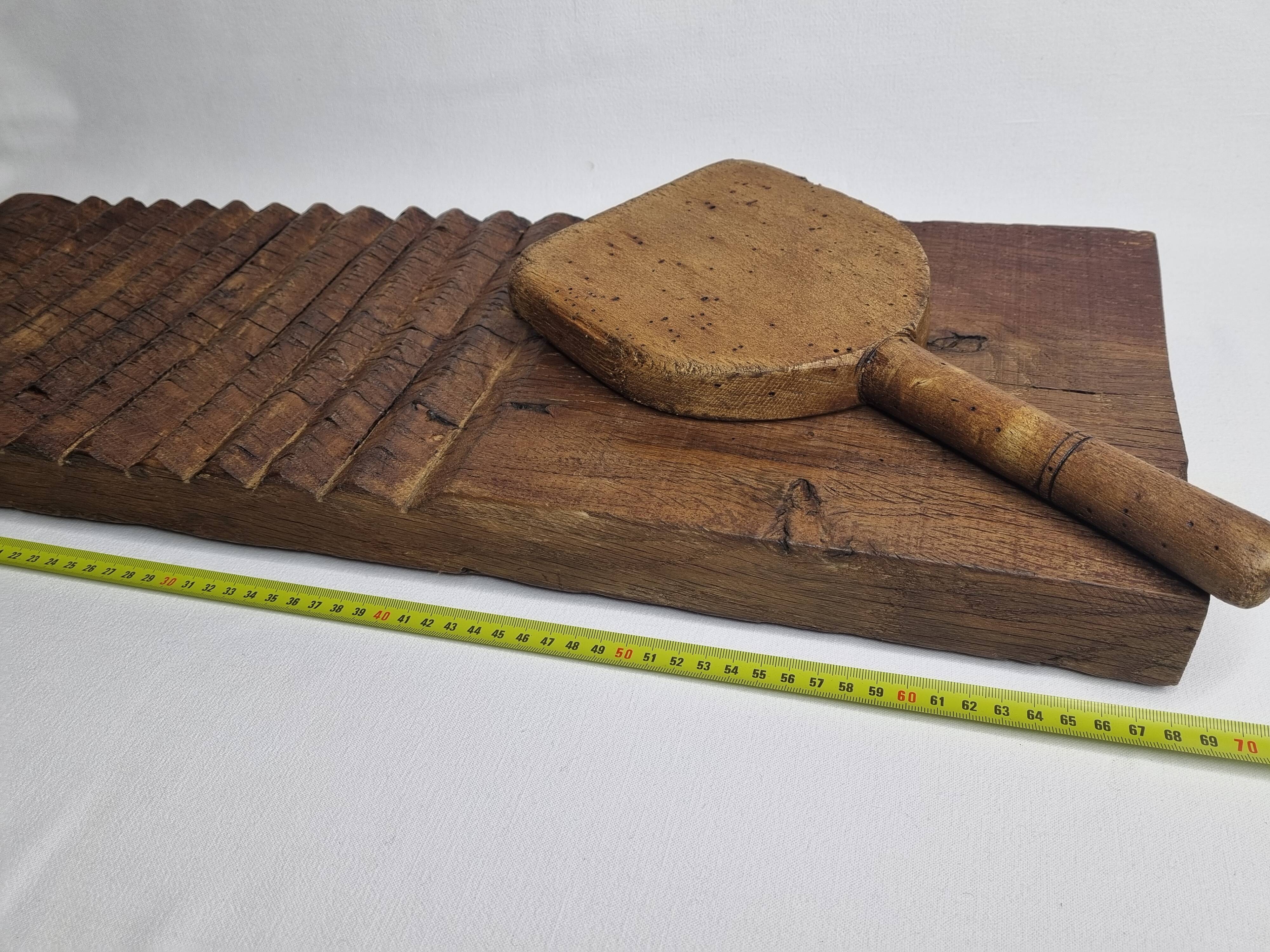 Former hand-carved lavender plank with its battoir