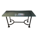 Designer table with glass top