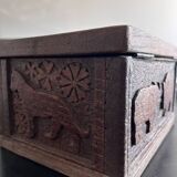 Small carved ethnic chest