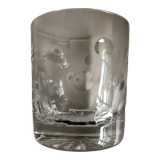 product BHV 6 glasses cups whisky in half crystal cut peas 1980