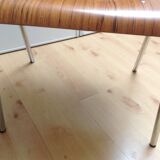 Multiplied wooden chair and chrome feet, vintage 60/70s