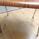 Multiplied wooden chair and chrome feet, vintage 60/70s