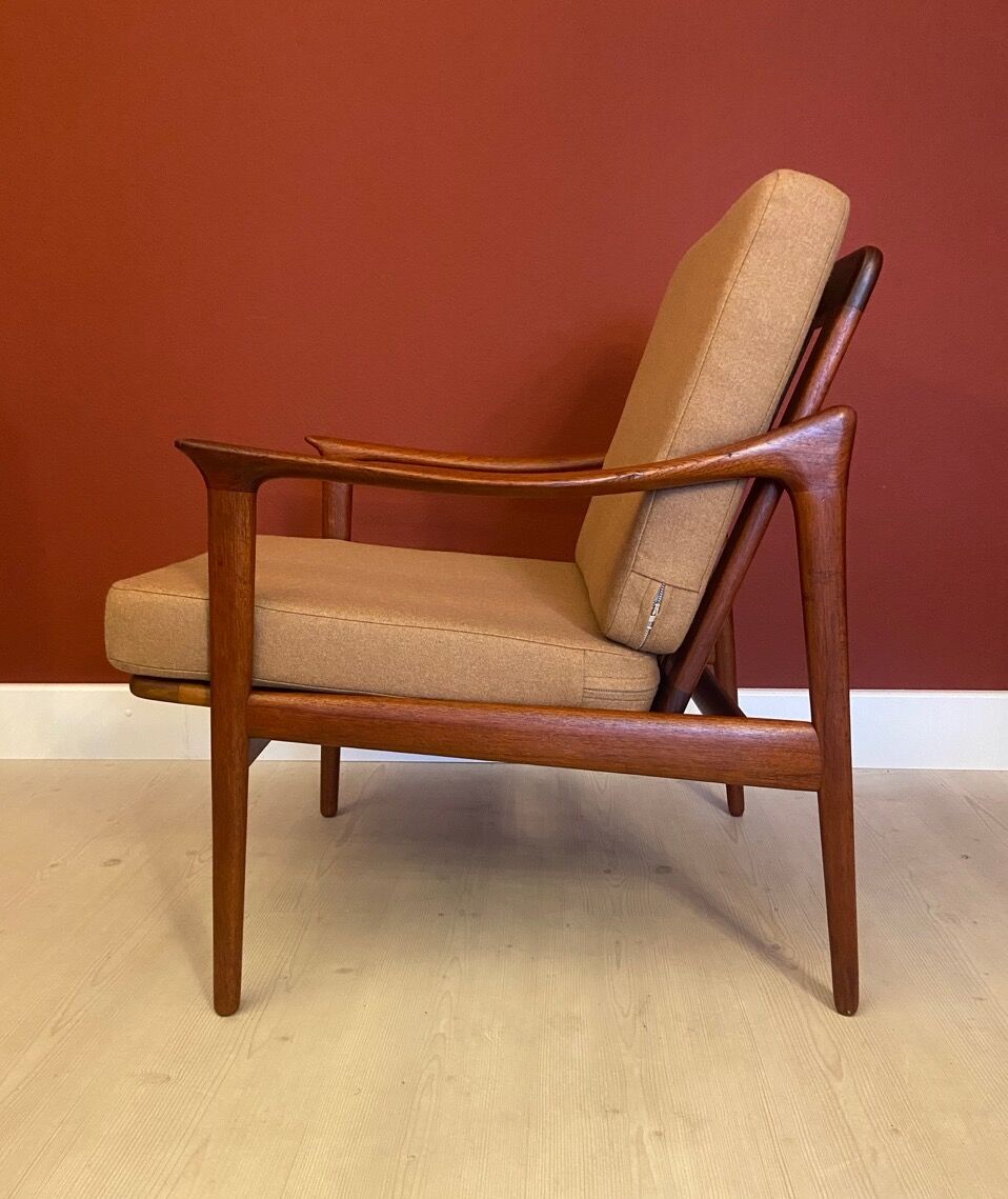 Norwegian teak lounge chair by Fredrik Kayser for Vatne, 1960s