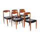 Lot of 6 scandinavian chairs in teak and skai 60