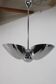 1930s Restored Bauhaus Chrome Plated Chandelier by Zukov , Czechoslovakia