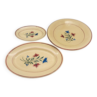 Three K&G Lunéville serving dishes, "Denise" model