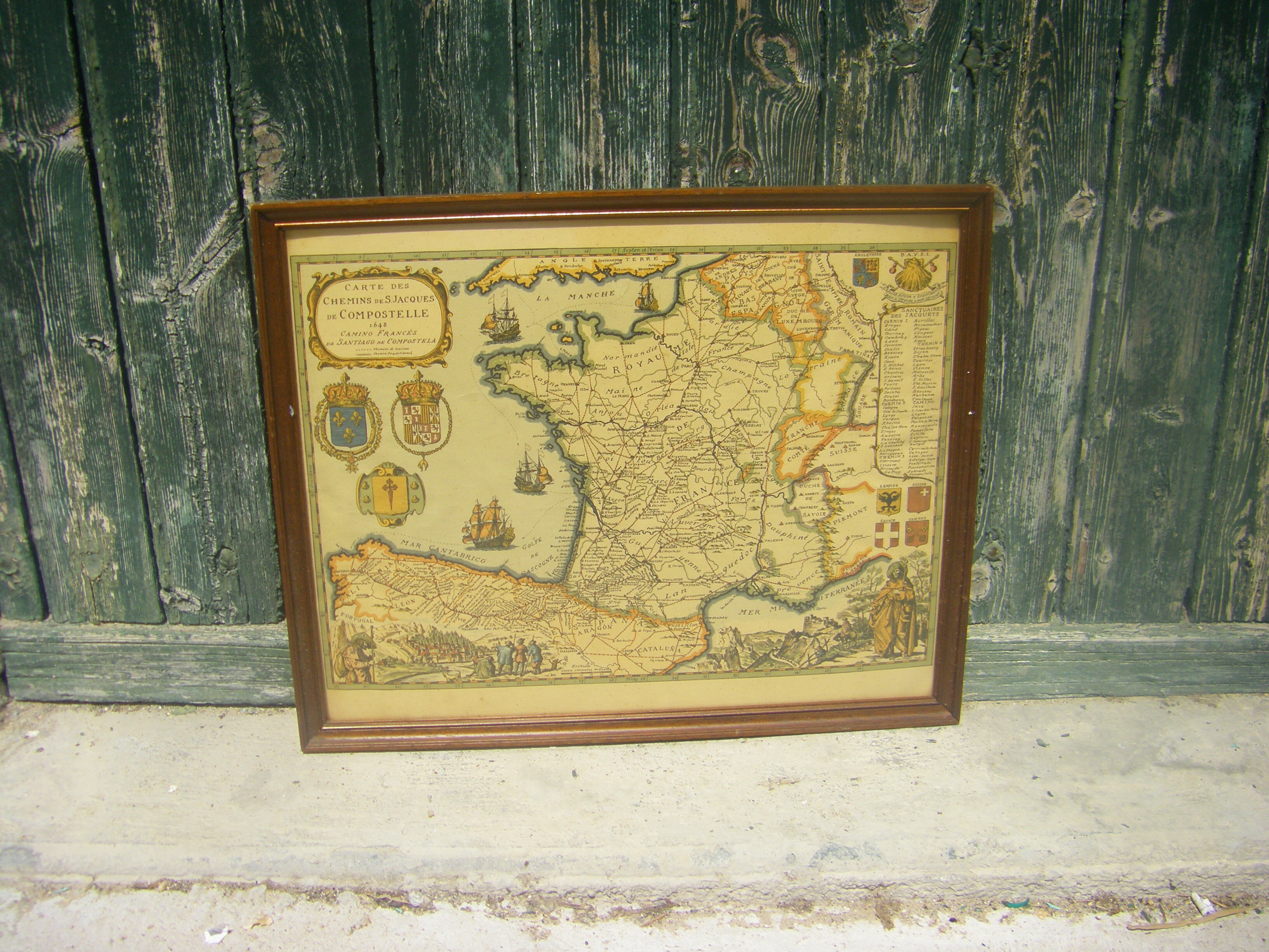 Carte des chemins de st Jacques de Compostelle