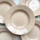 5 Vintage Rose Porcelain Soup Plates Digoin Sarreguemines