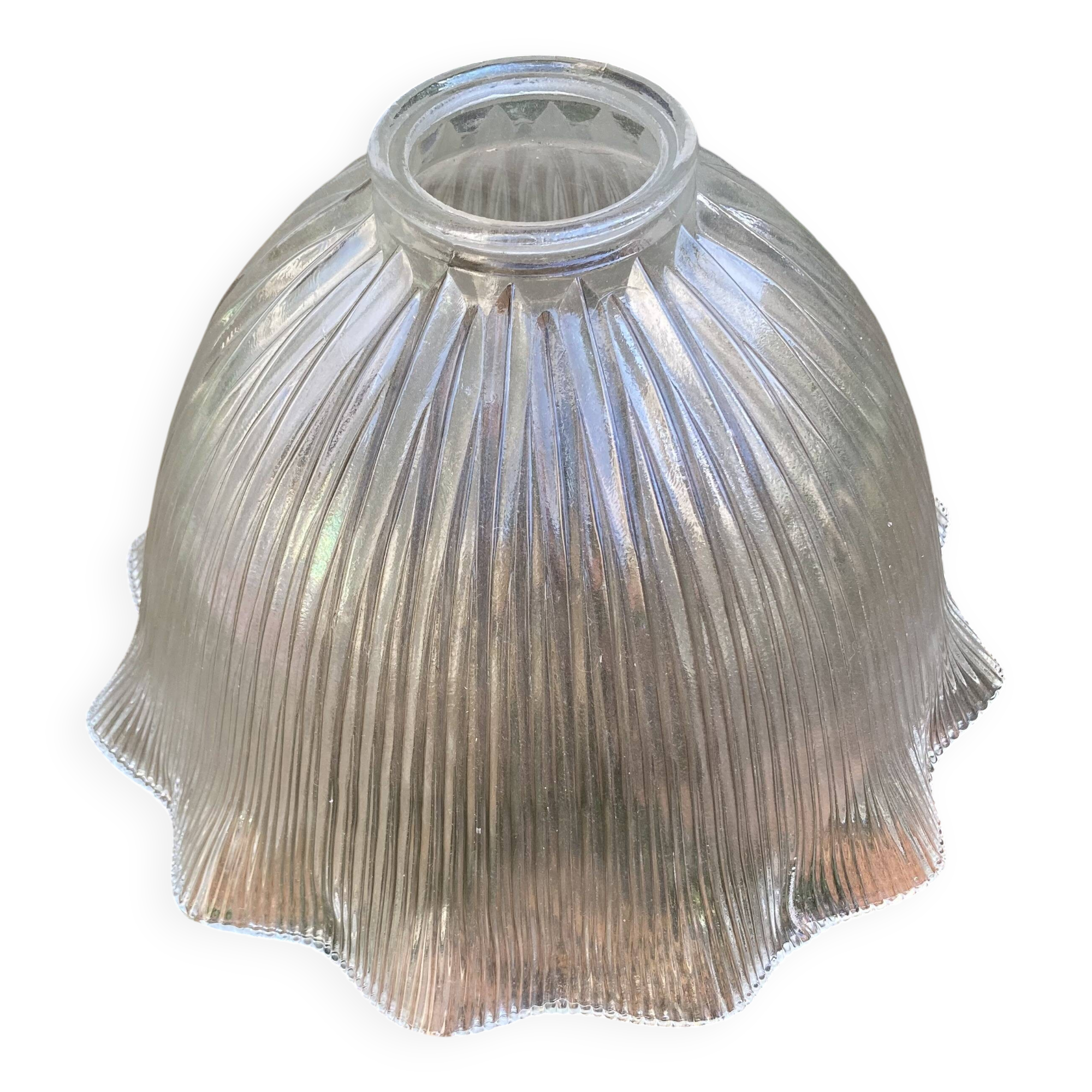 Abat jour en verre vintage