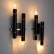 Pair of tubular wall lamps from Sciolari, Italy, 1970