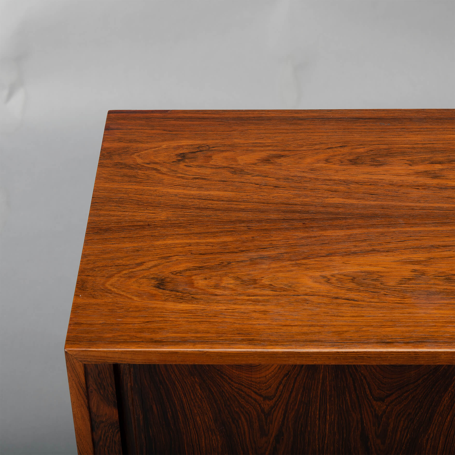 Danish Design Rosewood small chest for LP's with tambour doors, 1960s