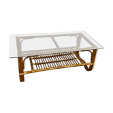 Bamboo and rattan coffee table