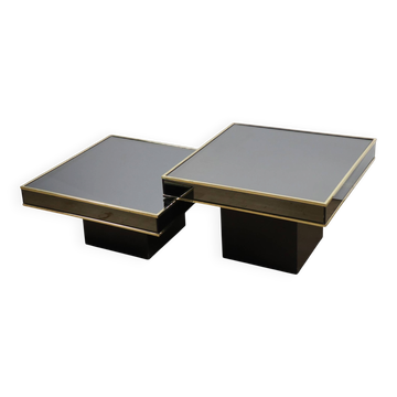 Modular coffee tables edition Cidue, by Willy Rizzo from the 1970s.