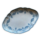 Small iron earth dish Emile Bourgeois blue flower garland pattern