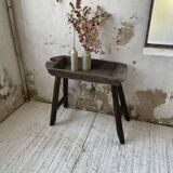 Brutalist solid wood console