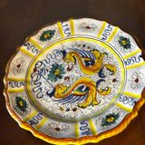 Assiette décorative vintage Deruta céramique - Italie