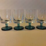 Four stemmed liqueur glasses 1970