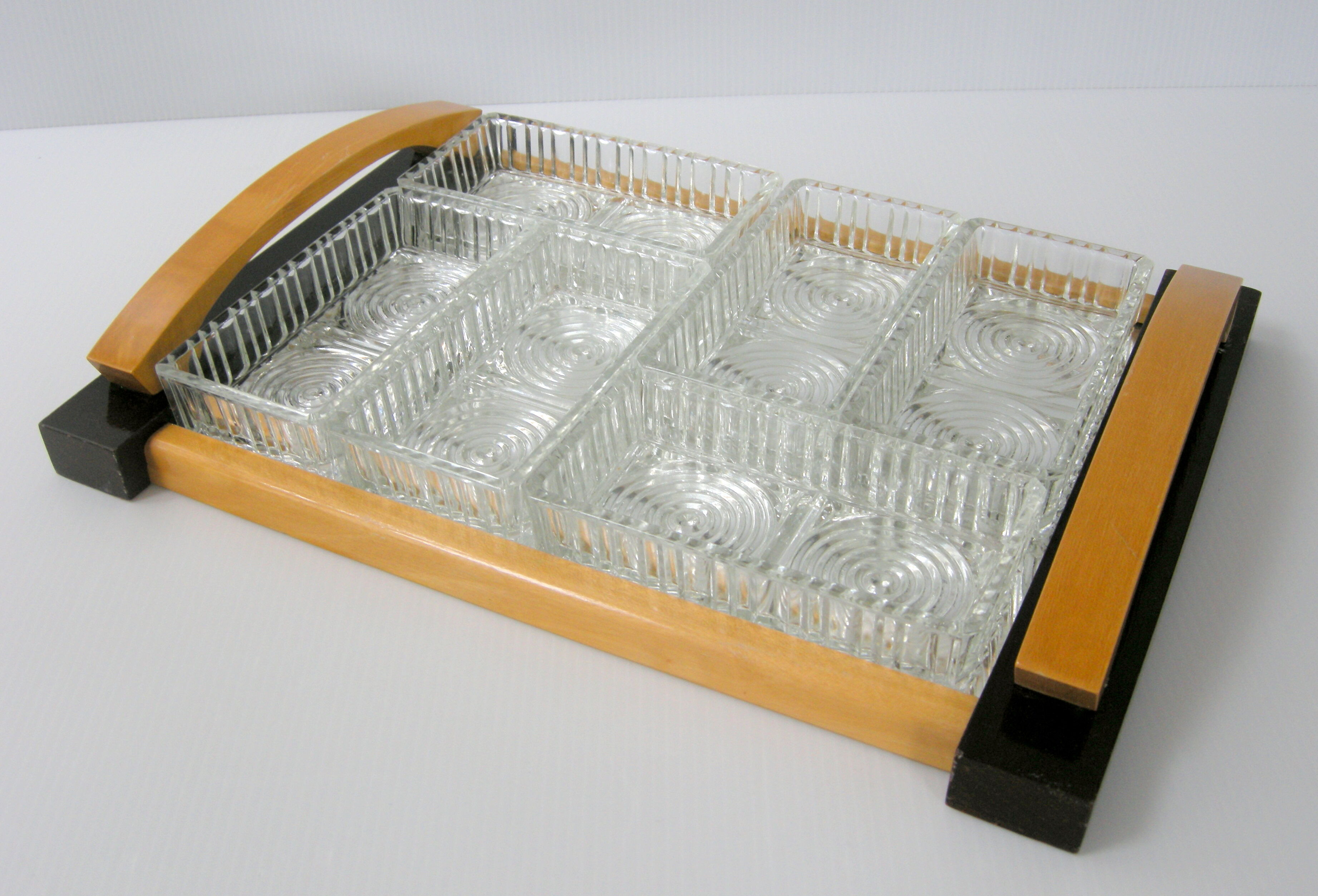 Plateau miroir apéritif 1950