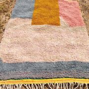 Multicolored handcrafted Berber wool rug, size 150 x 250 cm