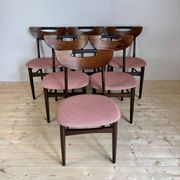 Ensemble de six chaises de salle à manger, Danemark 1960s