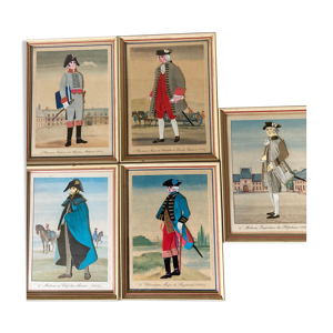 Lot de  5 cartes en reliefs des