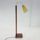 Lampadaire en bois et laiton des années 1950, Allemagne