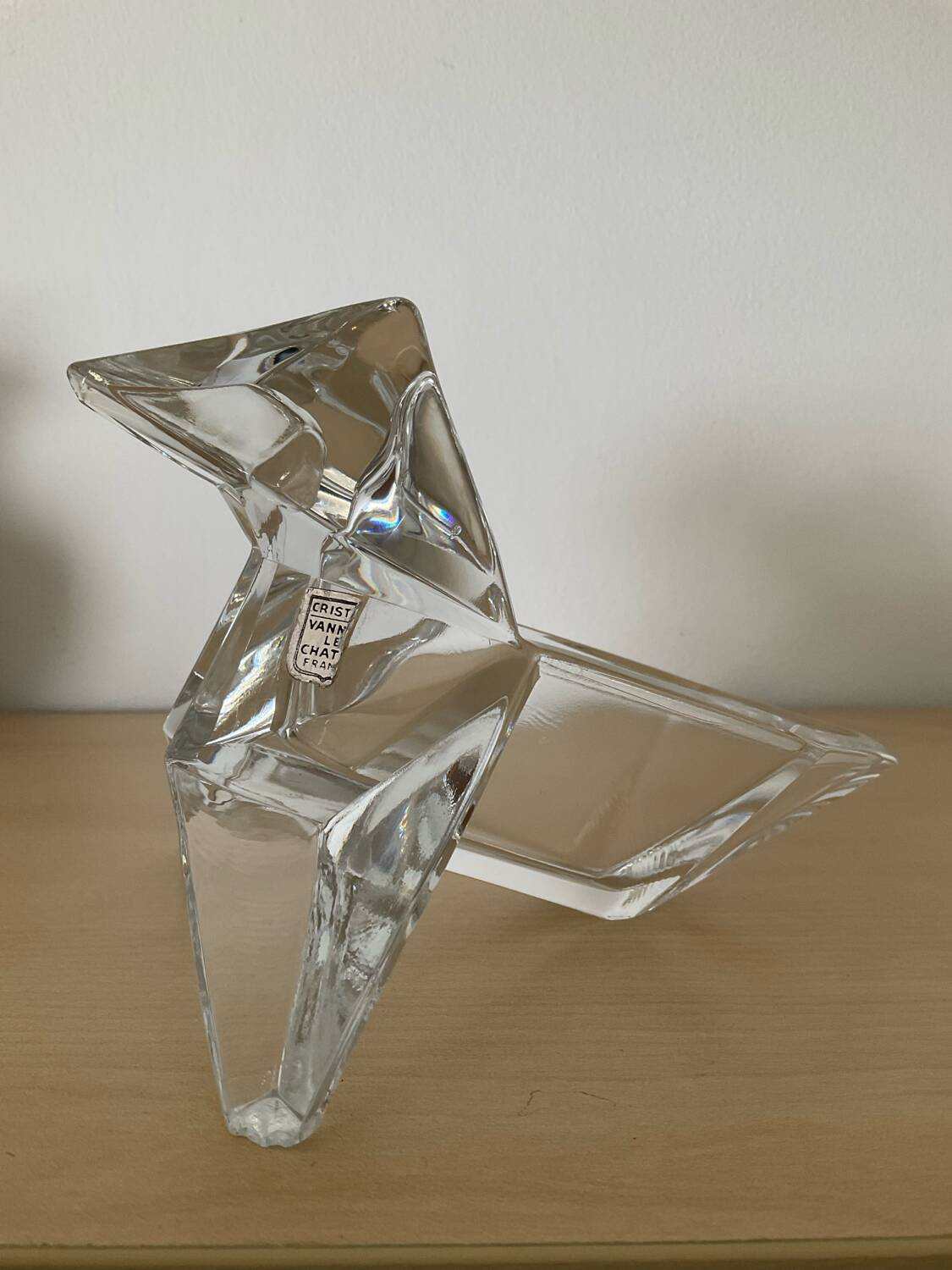 Vintage “Origami” crystal pocket emptier